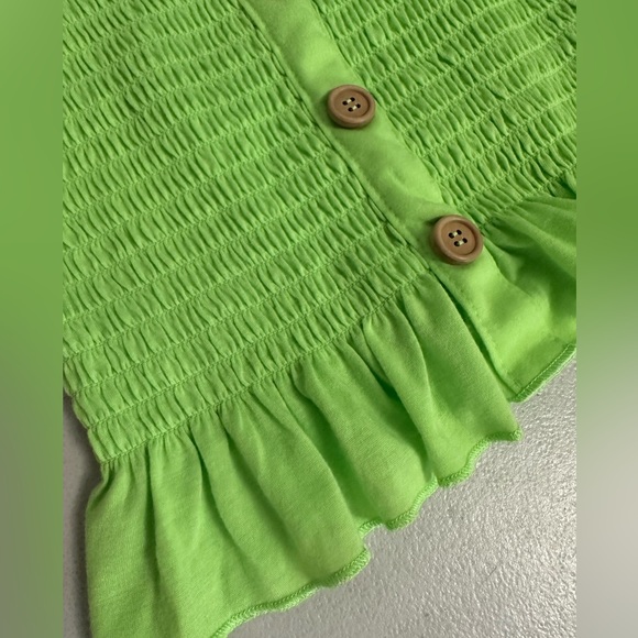 Speechless Girls' Button Front Smocked Top - Picture 2 of 6